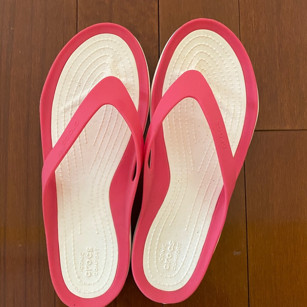 Croc flip flops